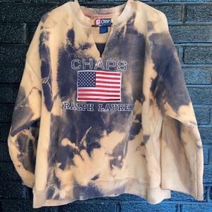 CHAPS Ralph Lauren crew neck reverse tie dye L